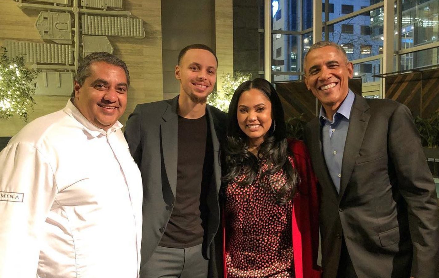 Barack Obama, John Legend, and Steph Curry Ate Dinner At Michael Mina and Ayesha Curry's International Smoke Monday Night