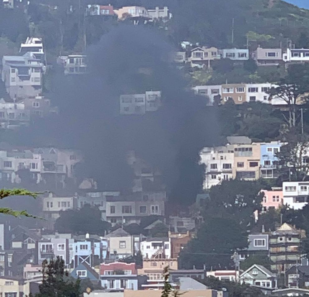 Two-Alarm House Fire Blankets Mount Davidson In Smoke