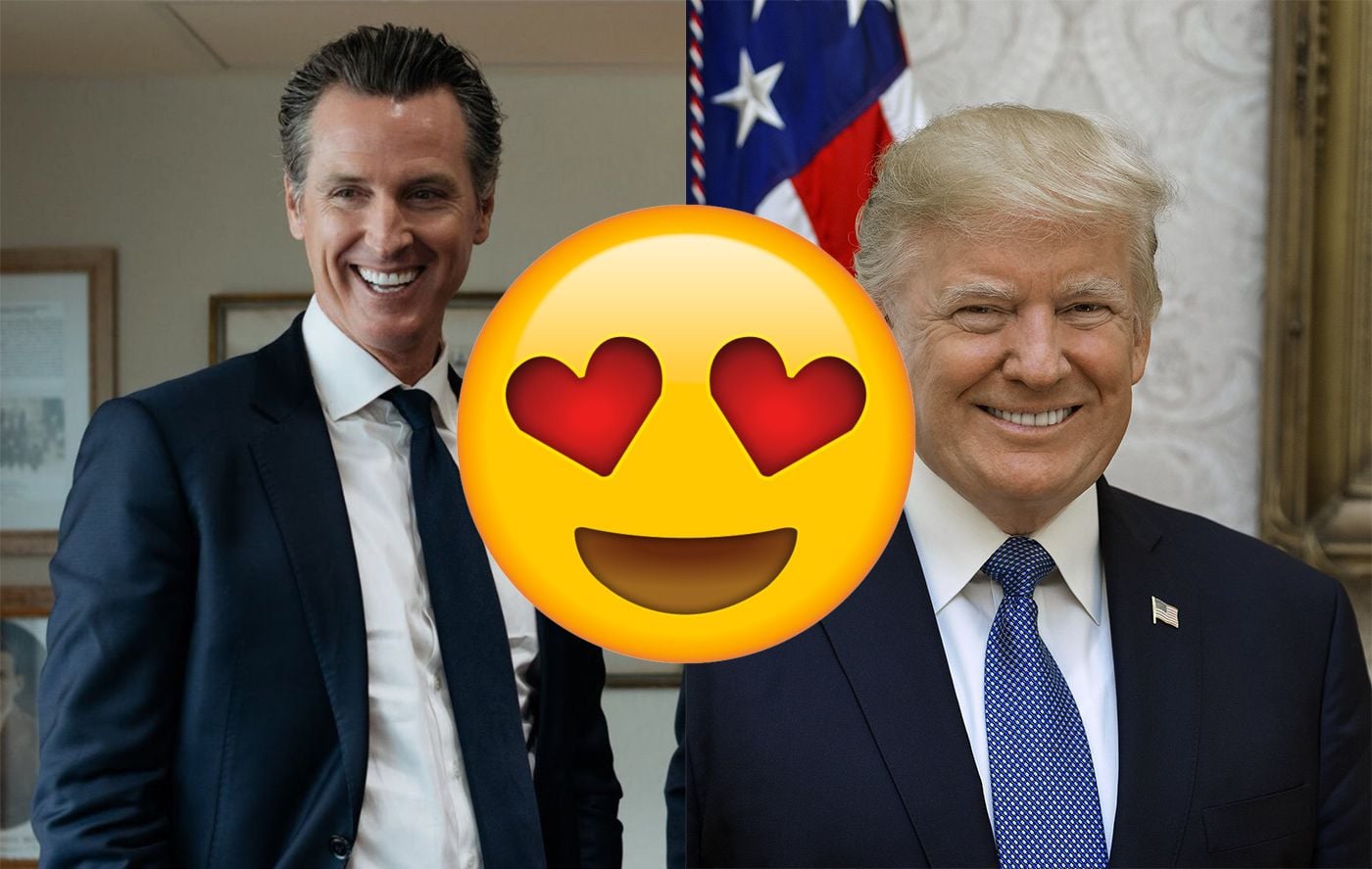 Hilariously, Trump Says Gavin Newsom 'Loves' Him In Secret