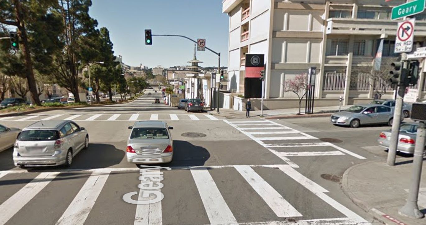 Pedestrian Struck And Gravely Injured At Geary And Laguna