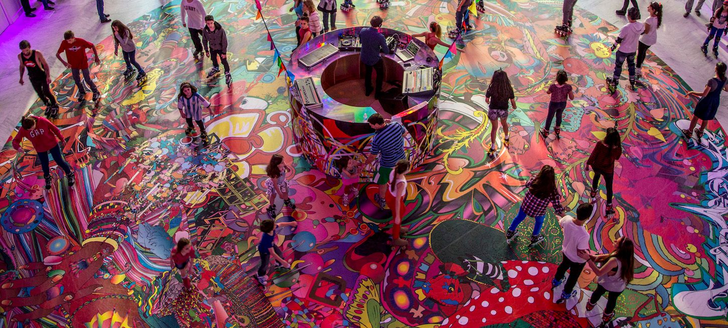 Skate on Art at Fort Mason Center for Arts & Culture's Outdoor Roller Rink