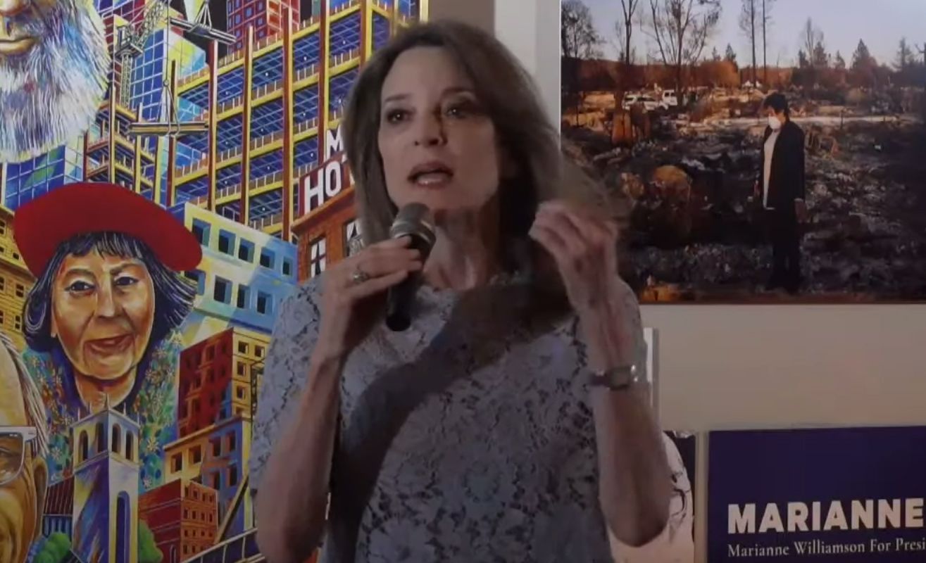 Marianne Williamson Preached About Moral Governance At Manny's In the Mission