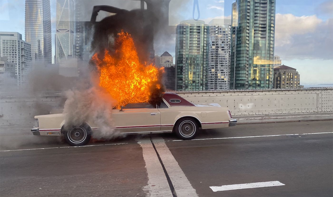 Car In Flames Causes Rush Hour Backup On Westbound Bay Bridge