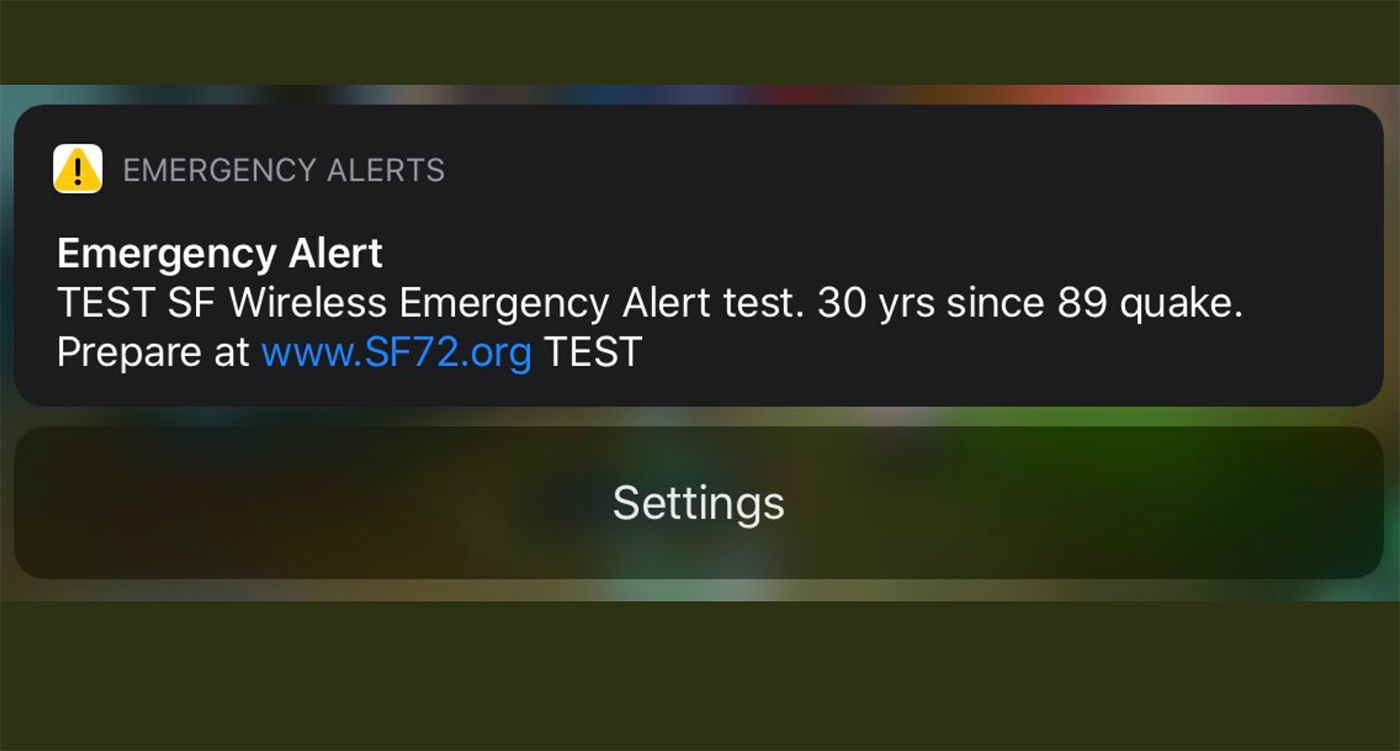 SF Sends Out Citywide Alert Test to Everyone's Cellphone, Slightly Late