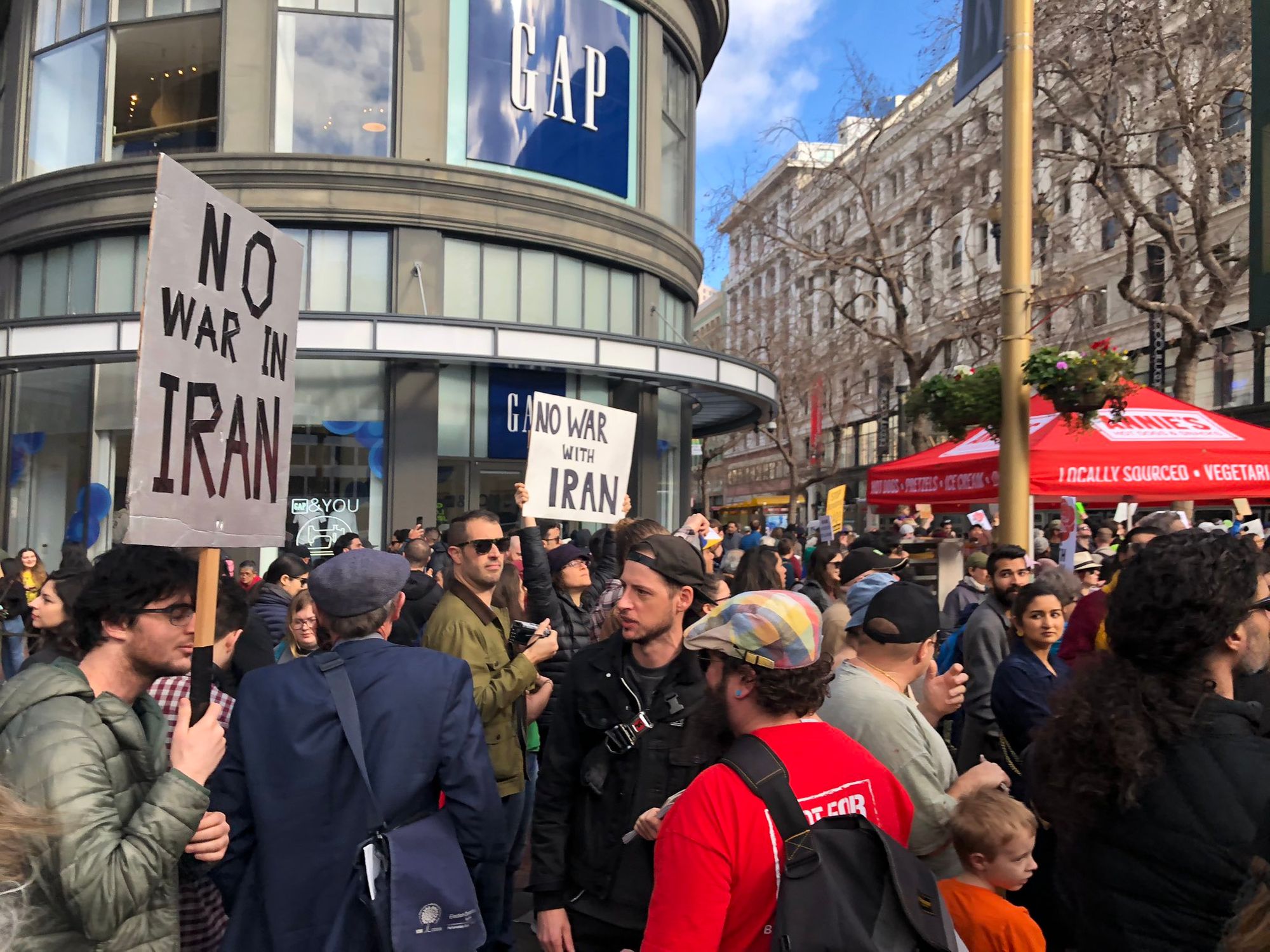 Images From Saturday's Demonstration In San Francisco Condemning US Attack On Iran