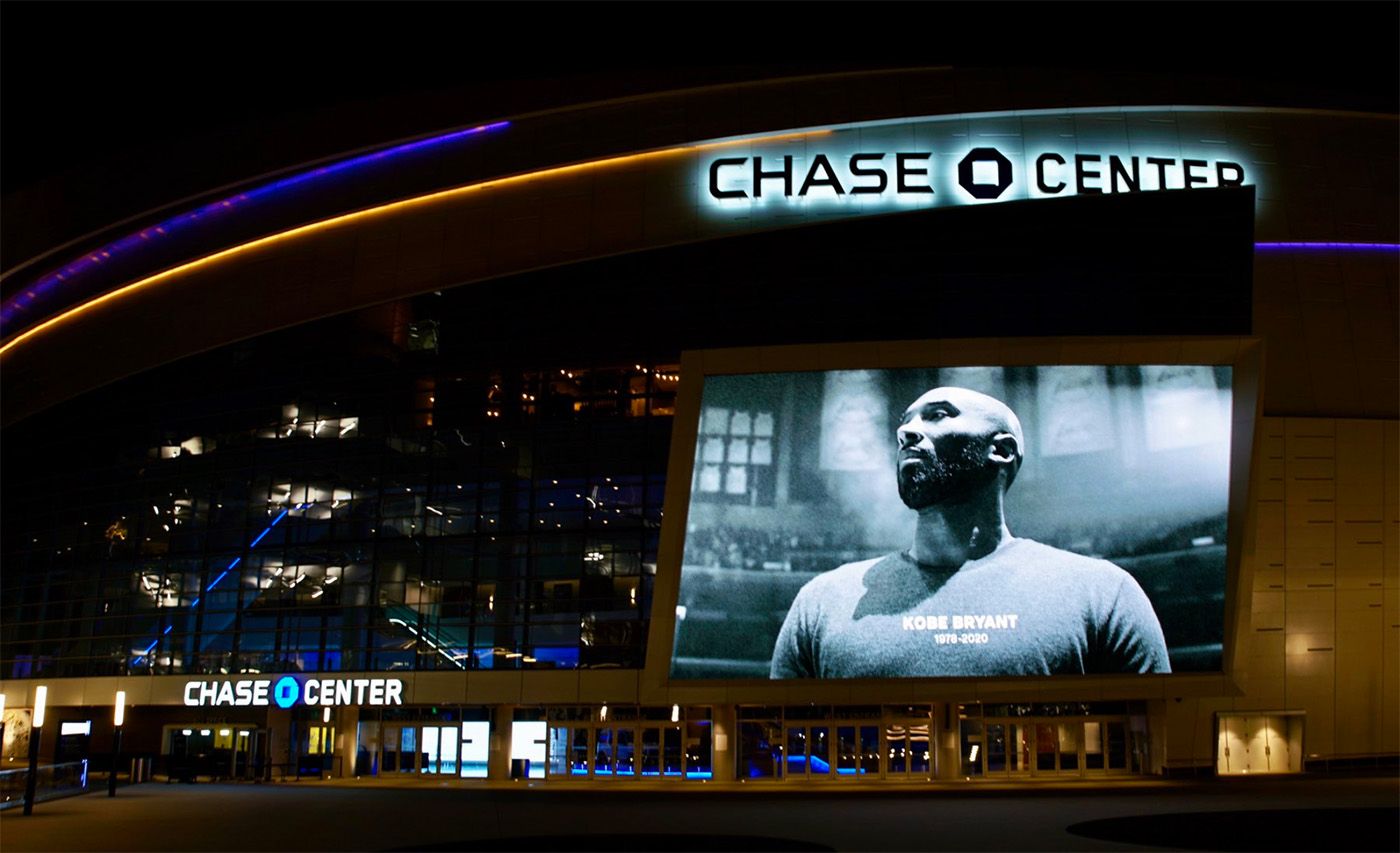 Chase Center Lit Up In Memory of Kobe Bryant; Bay Area Basketball Fans Mourn