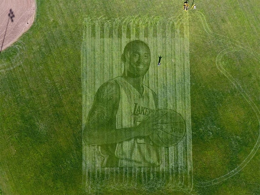 East Bay Company Creates Kobe Bryant Grass Mural In Pleasanton