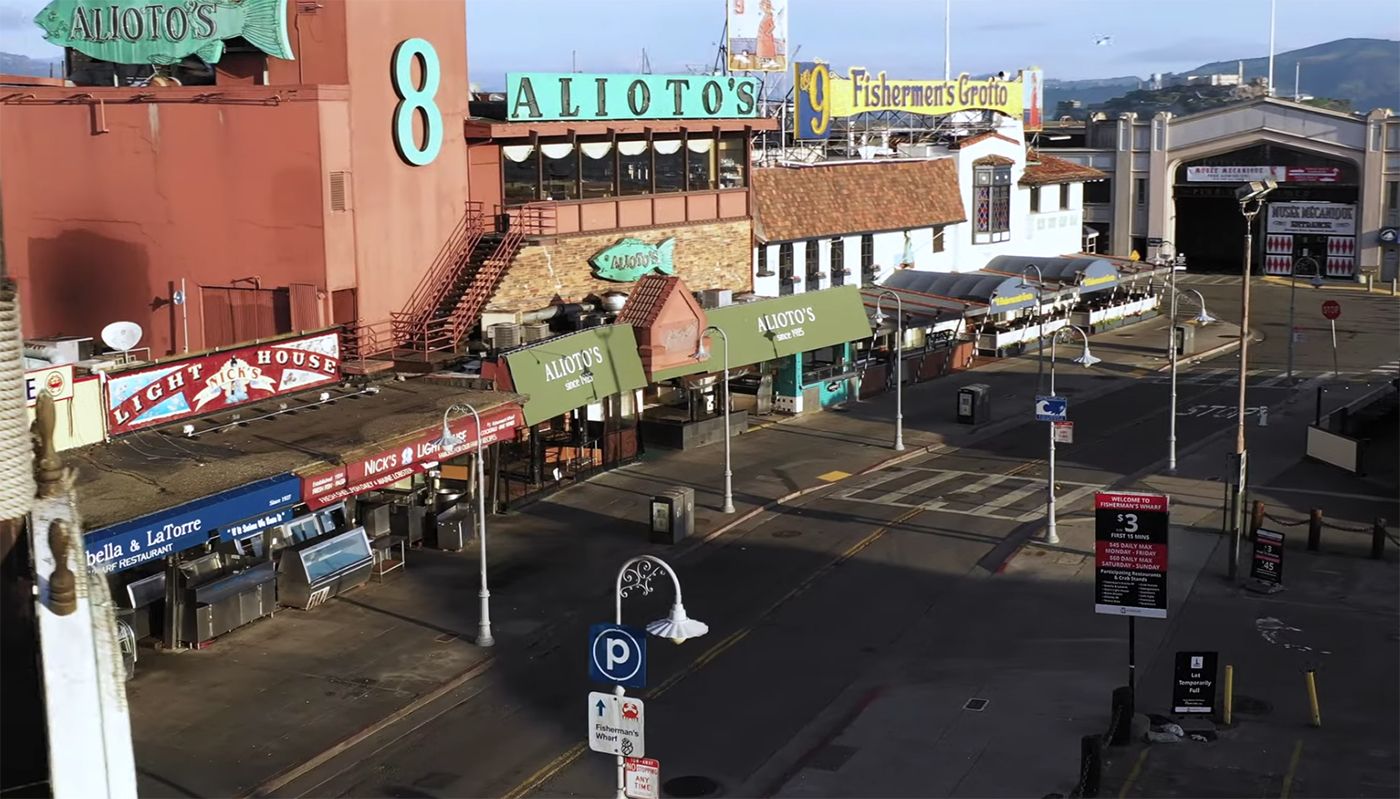 Haunting Drone Footage Shows the Ghost Town Of San Francisco on Sunday