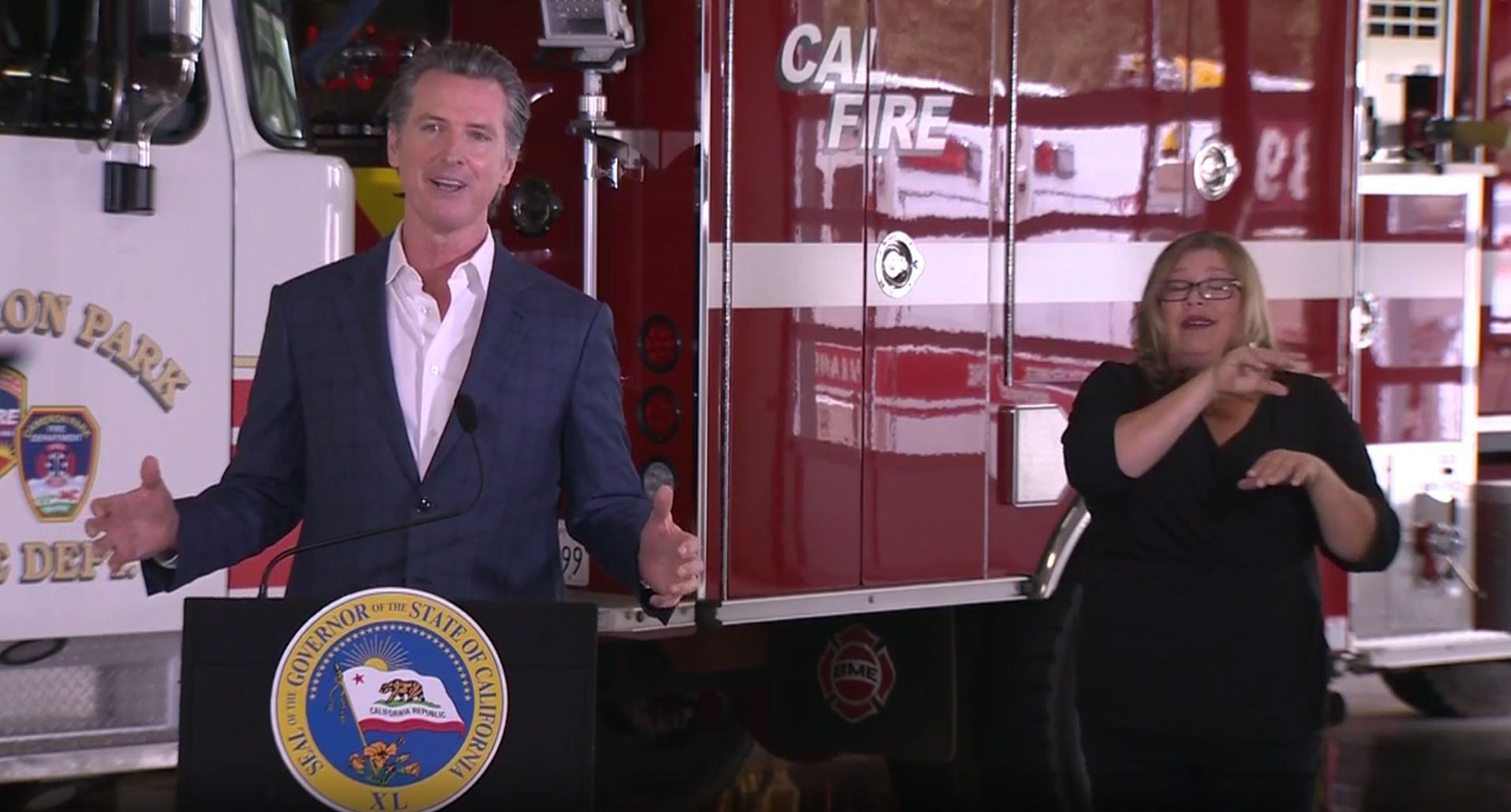 Newsom Vows to Holds PG&E’s Feet to the Fire as Wildfires and COVID-19 Collide