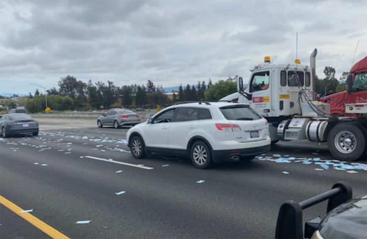 Day Around the Bay: Man Dumps Masks All Over I-880