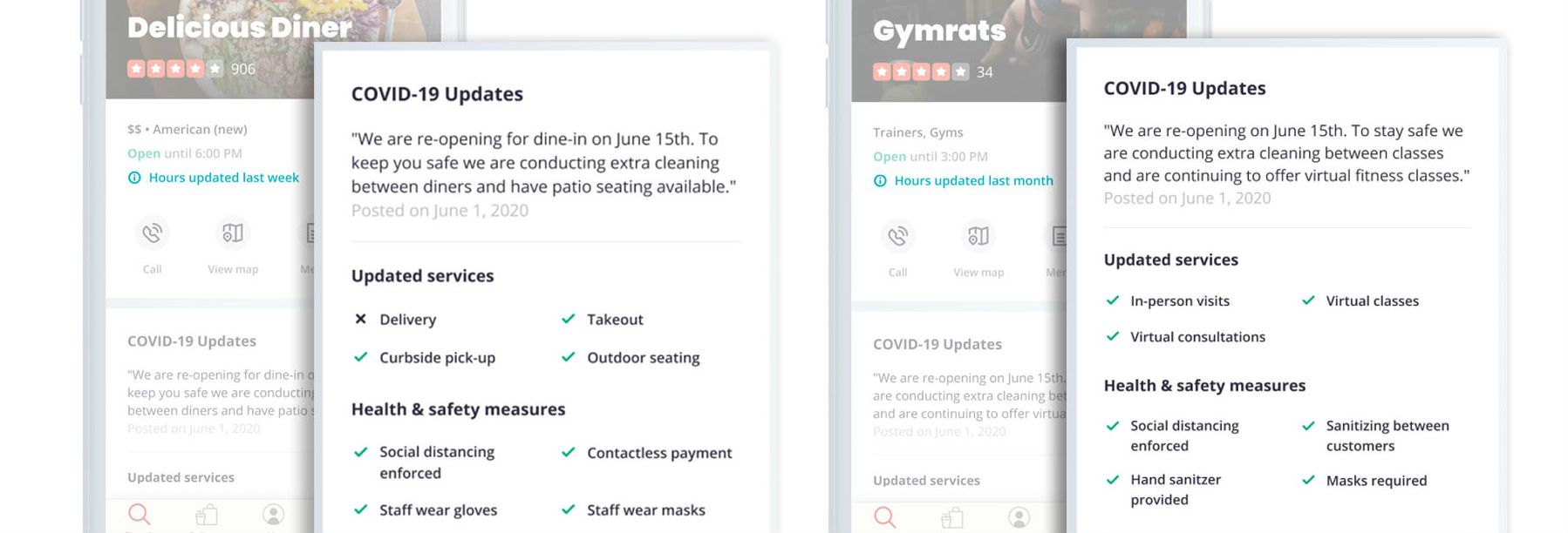 Yelp Adds a Little COVID-19 Widget to List Restaurants’ Safety Precautions