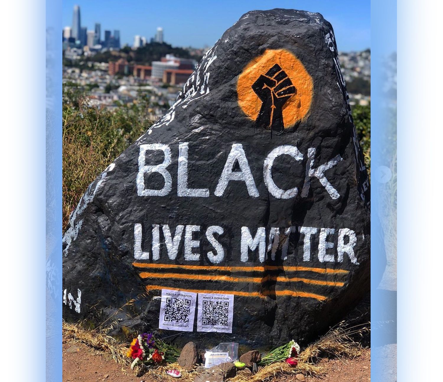 Day Around the Bay: Bernal Rock's 'Black Lives Matter' Message Painted Over By Public Works