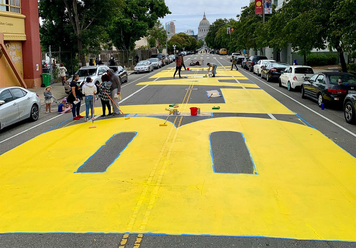 Day Around the Bay: 'Black Lives Matter' Painted Down Fulton Street In SF