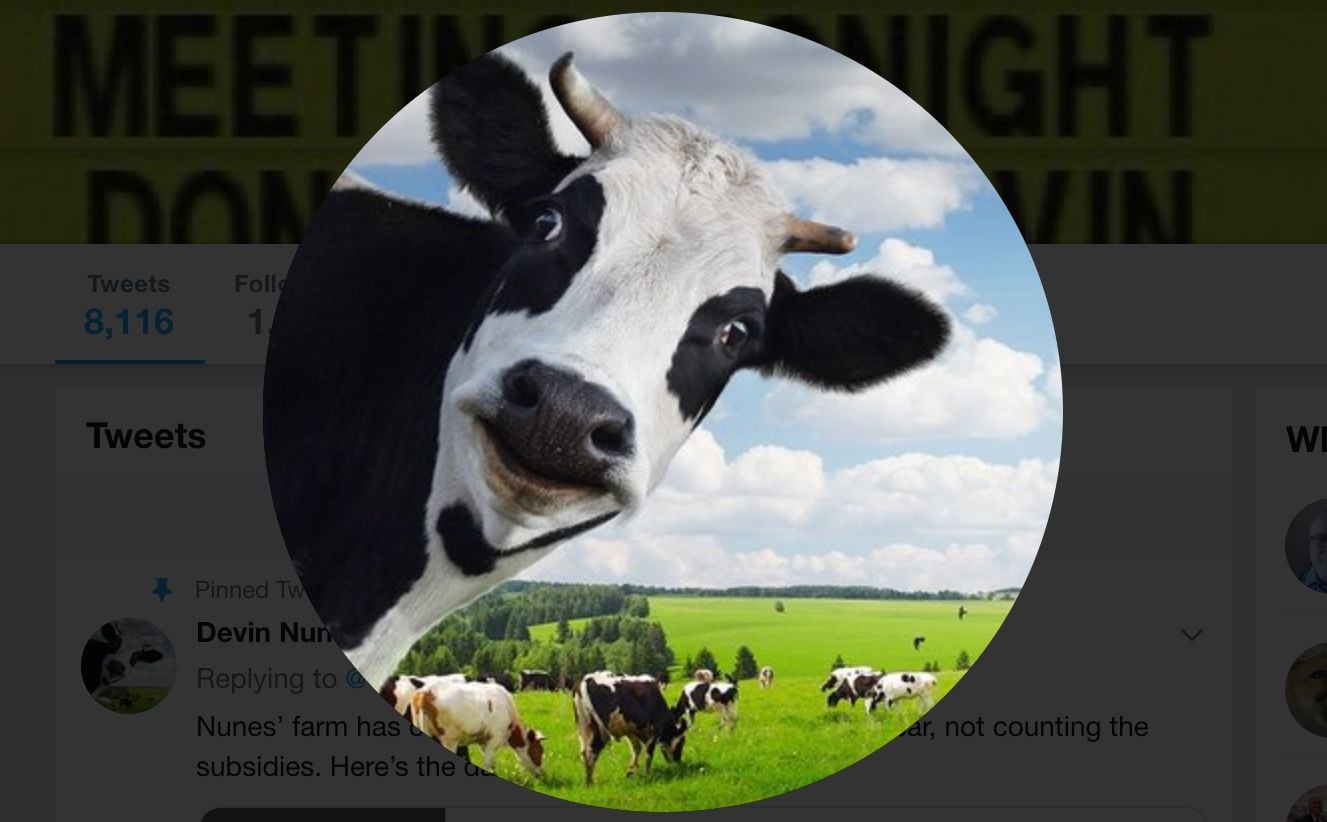 Devin Nunes Loses Lawsuit Over Twitter Cow, Is Now Telling Everyone to Get on Parler