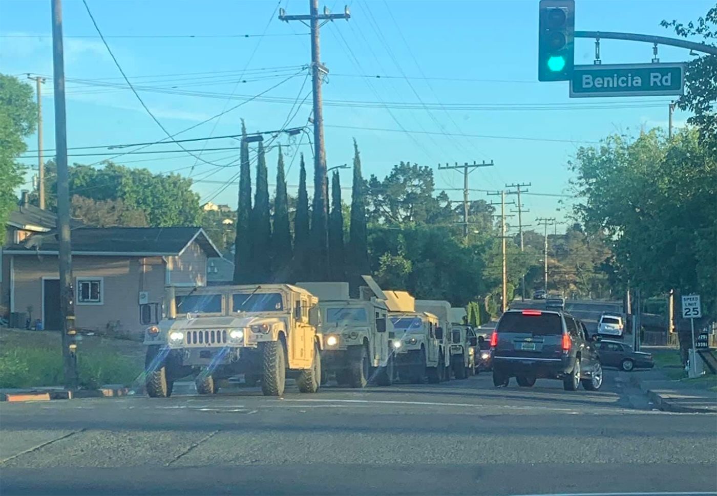 National Guard Moves In After Another Night of Looting In Vallejo; Band Of 40 Cars Surrounds Police Station
