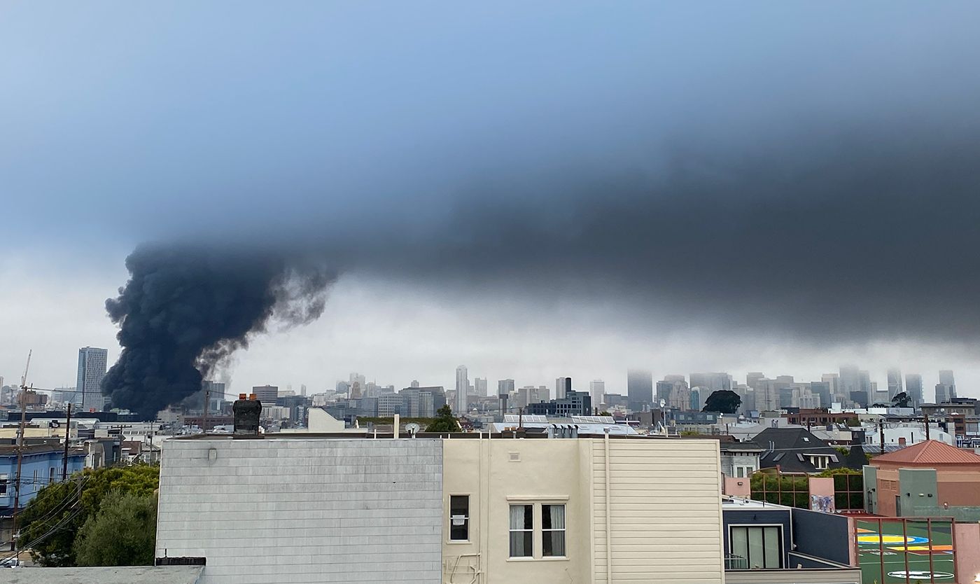SF Firefighter Injured in Morning Blaze, Six Buildings Impacted, Smoke Drifts to East Bay