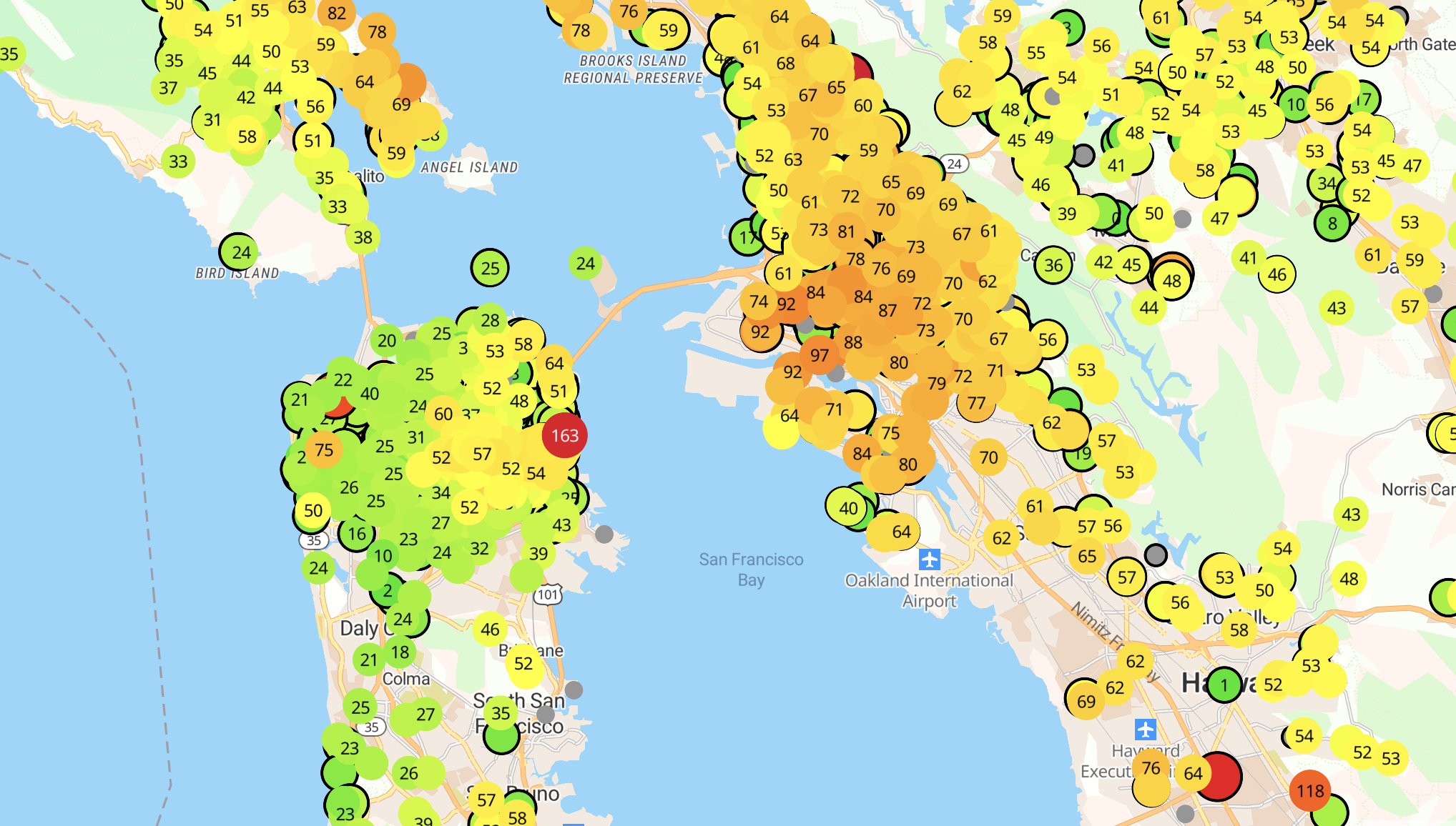 'Shifting' Wind Conditions Bring Smoke and Poor Air Quality Back to Bay Area Skies