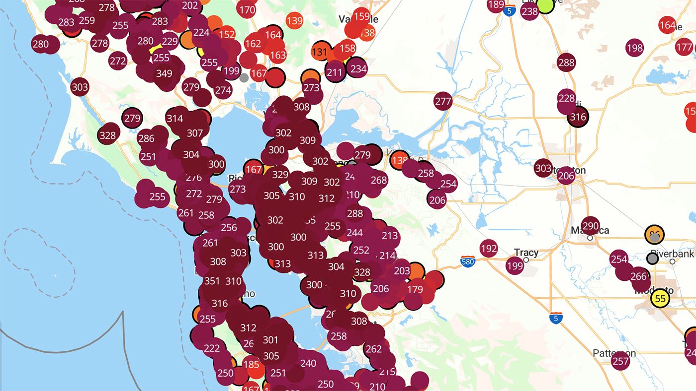 Smoke To Sit Over Entire Bay Area All Day Friday As Air Quality