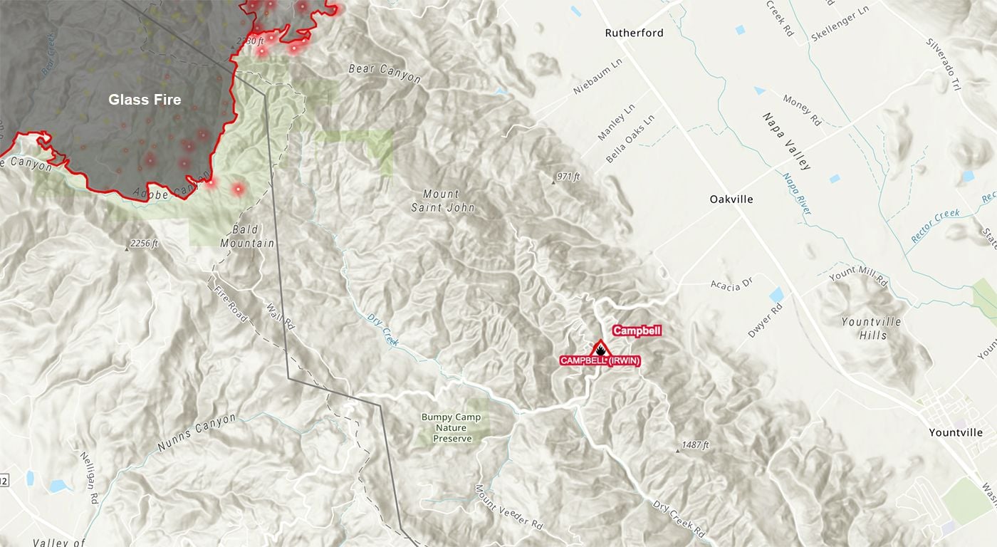 [Update] New Fire Near Yountville Quickly Contained