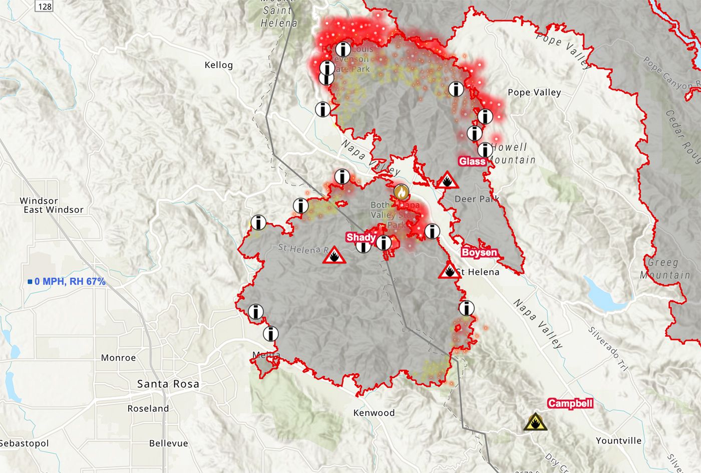 redding cal fire map