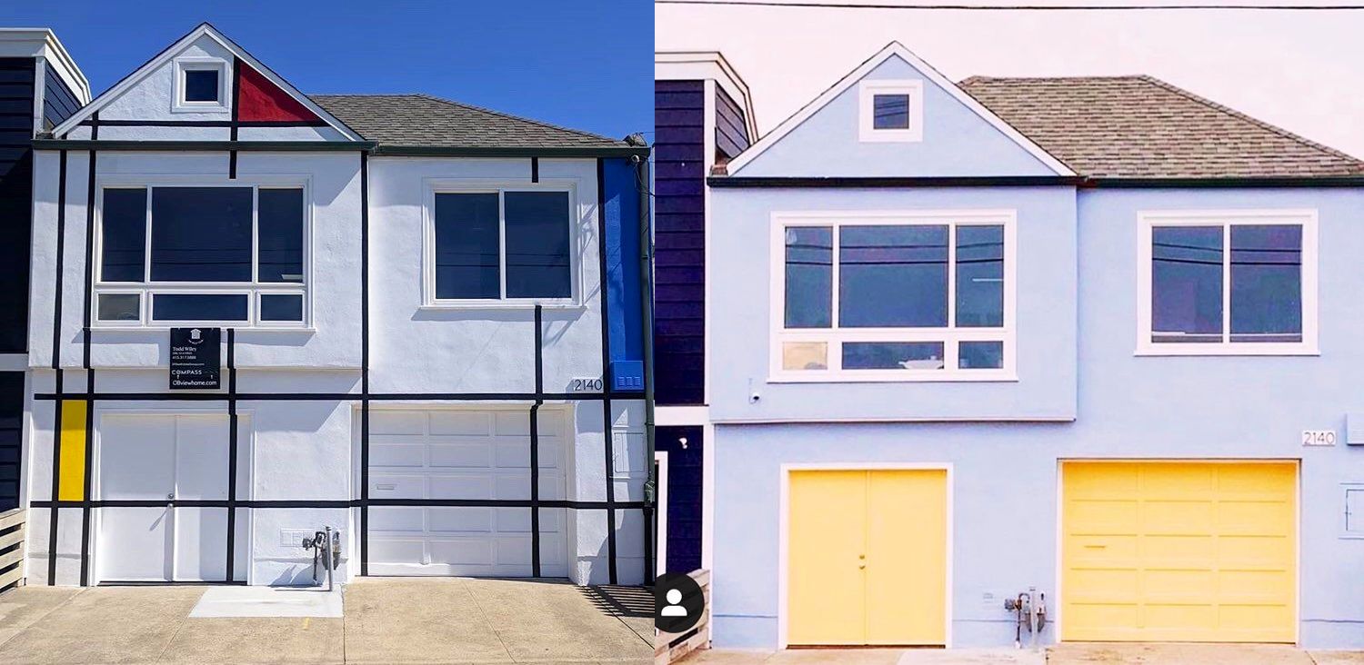 Mondrian House at Ocean Beach Repainted By People With No Style