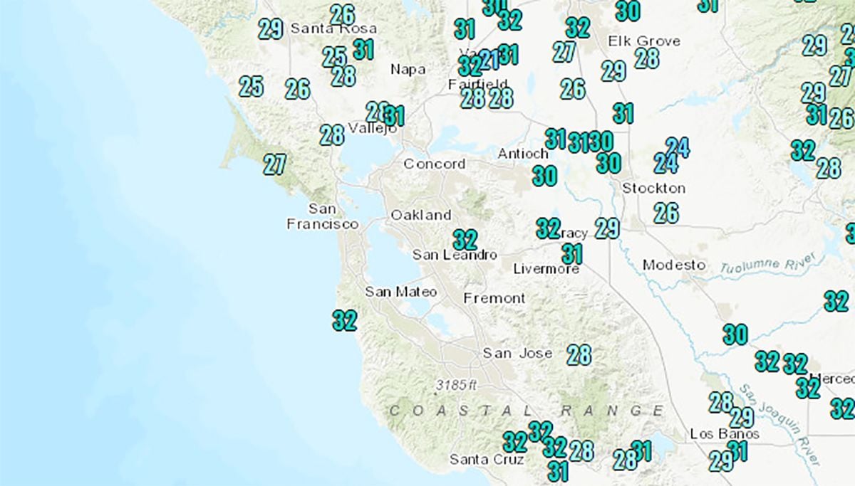 Cold Snap Brings Overnight Lows Below Freezing to Much of Bay Area