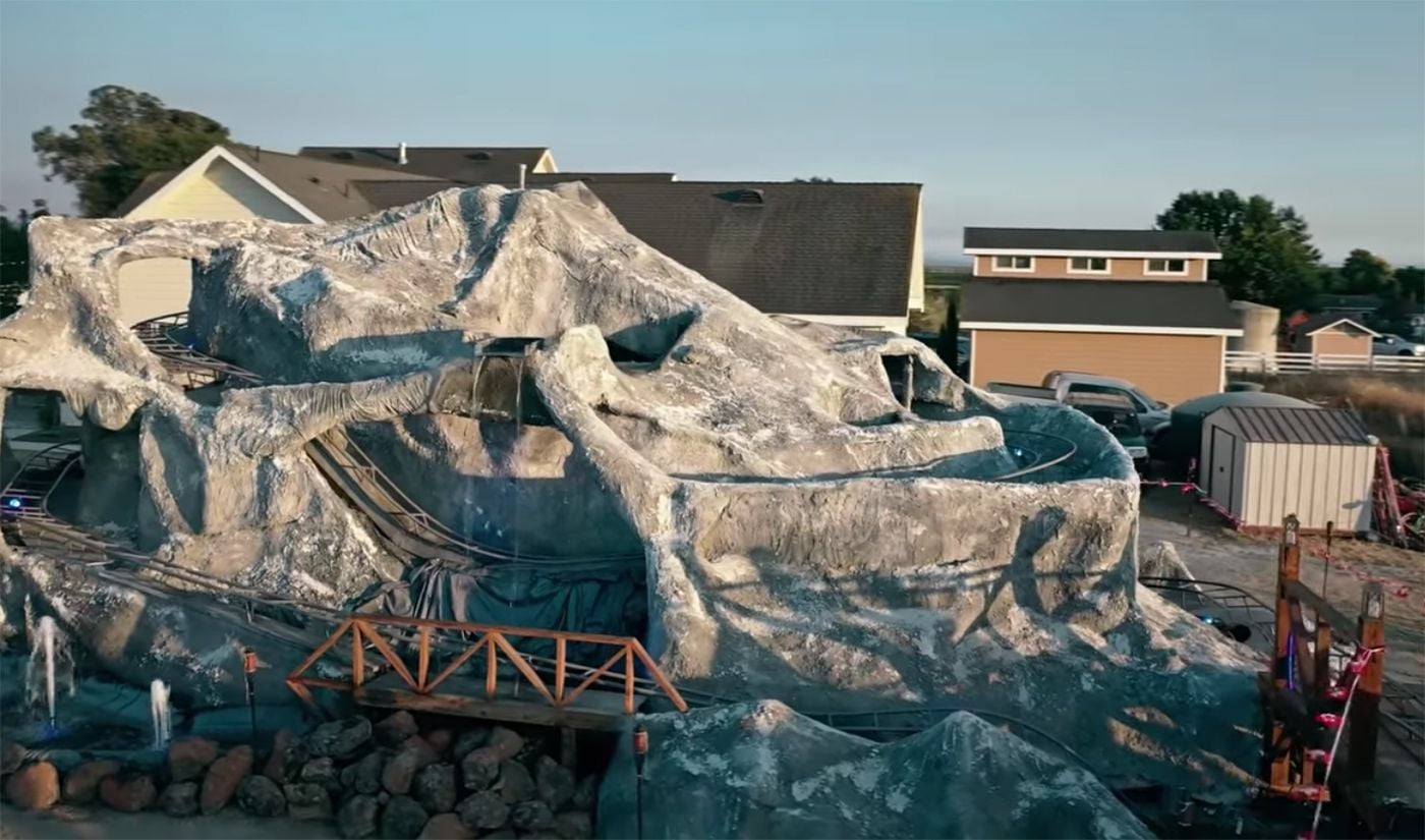 Two Napa Brothers Build Mini Version of Disney's Matterhorn Rollercoaster In Their Backyard