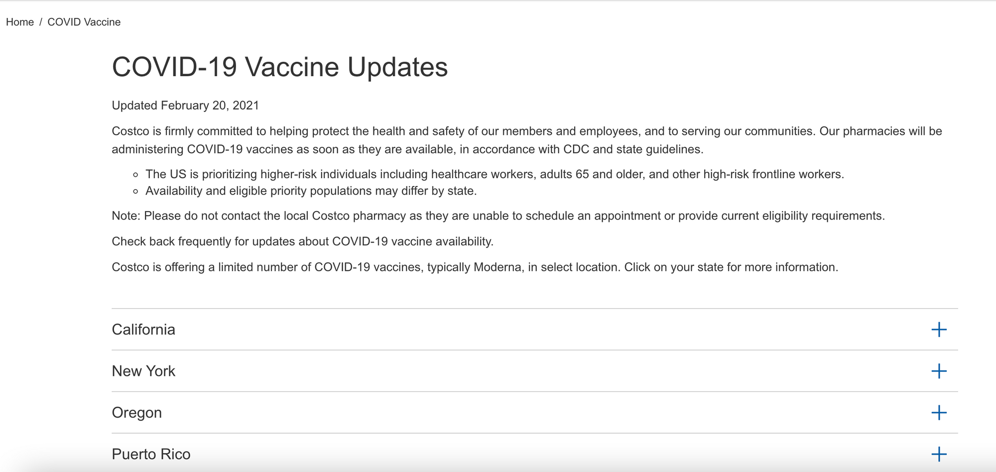 is costco vaccine only for members