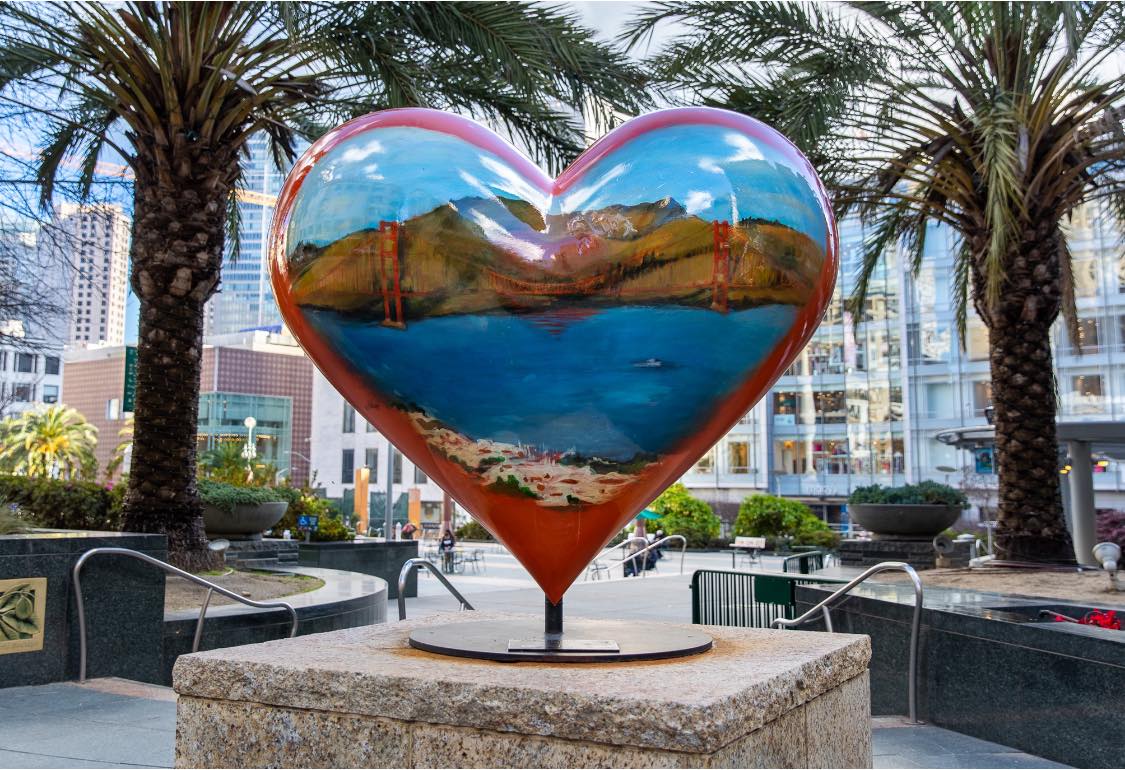 Meet The 2021 'Hearts in San Francisco,' Now On Display In Union Square