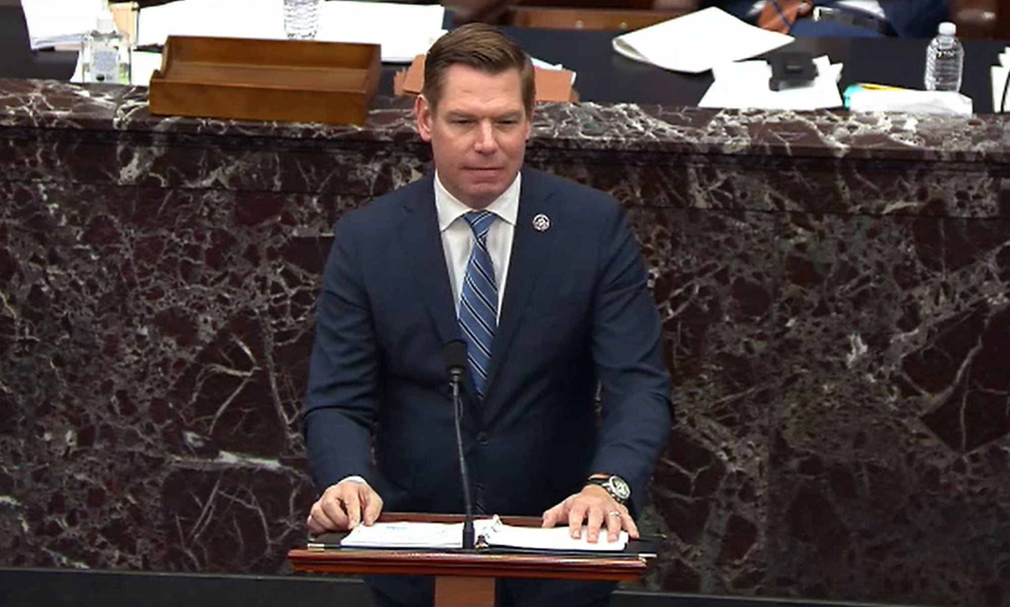 East Bay Congressman Eric Swalwell Sues Trump and Giuliani Over Capitol Riot