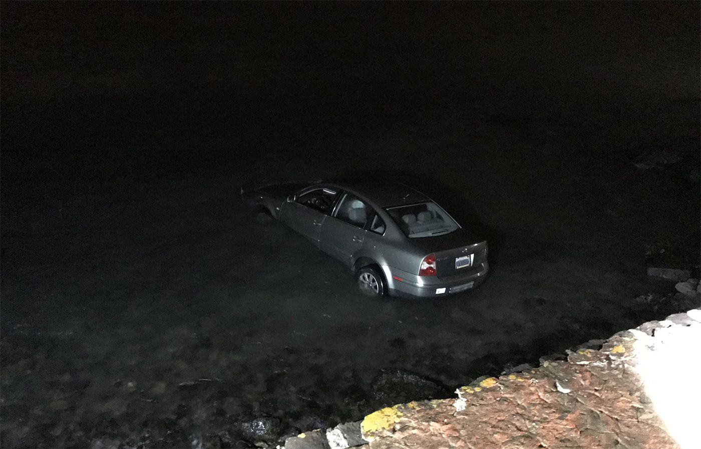 Someone Drove Their Car Into the Bay Near Marina Green