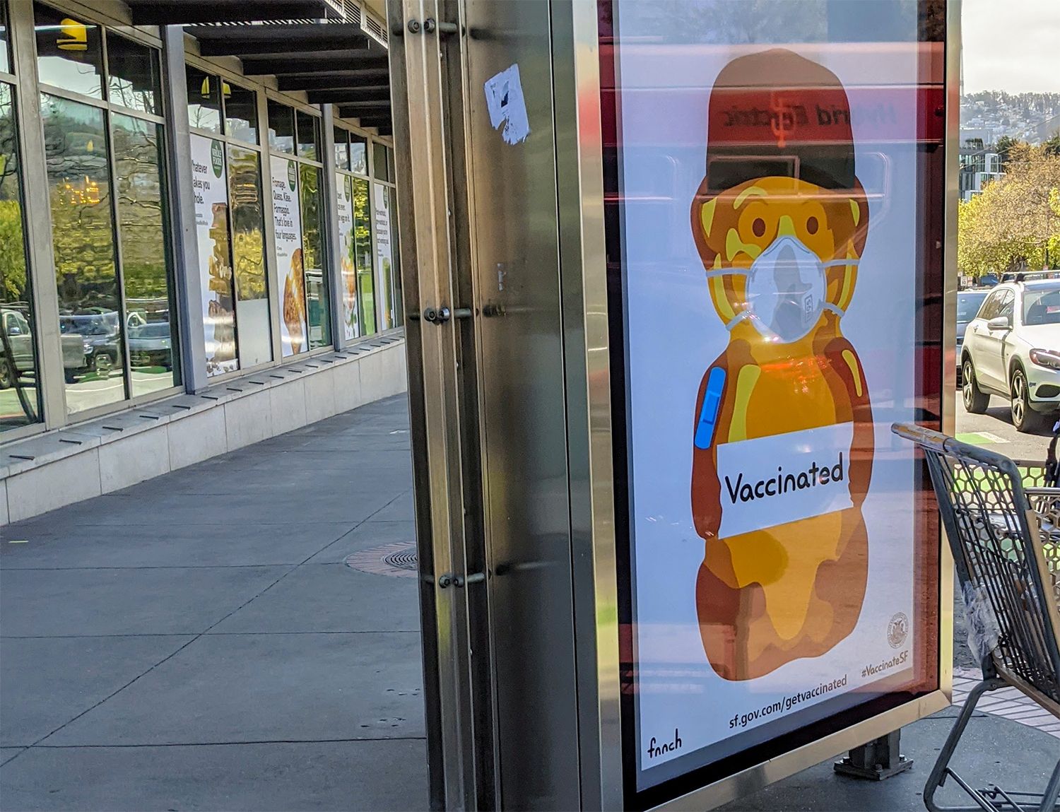 SFMTA and Health Department Use Street Artist Fnnch's Honey Bear for New Vaccination Campaign