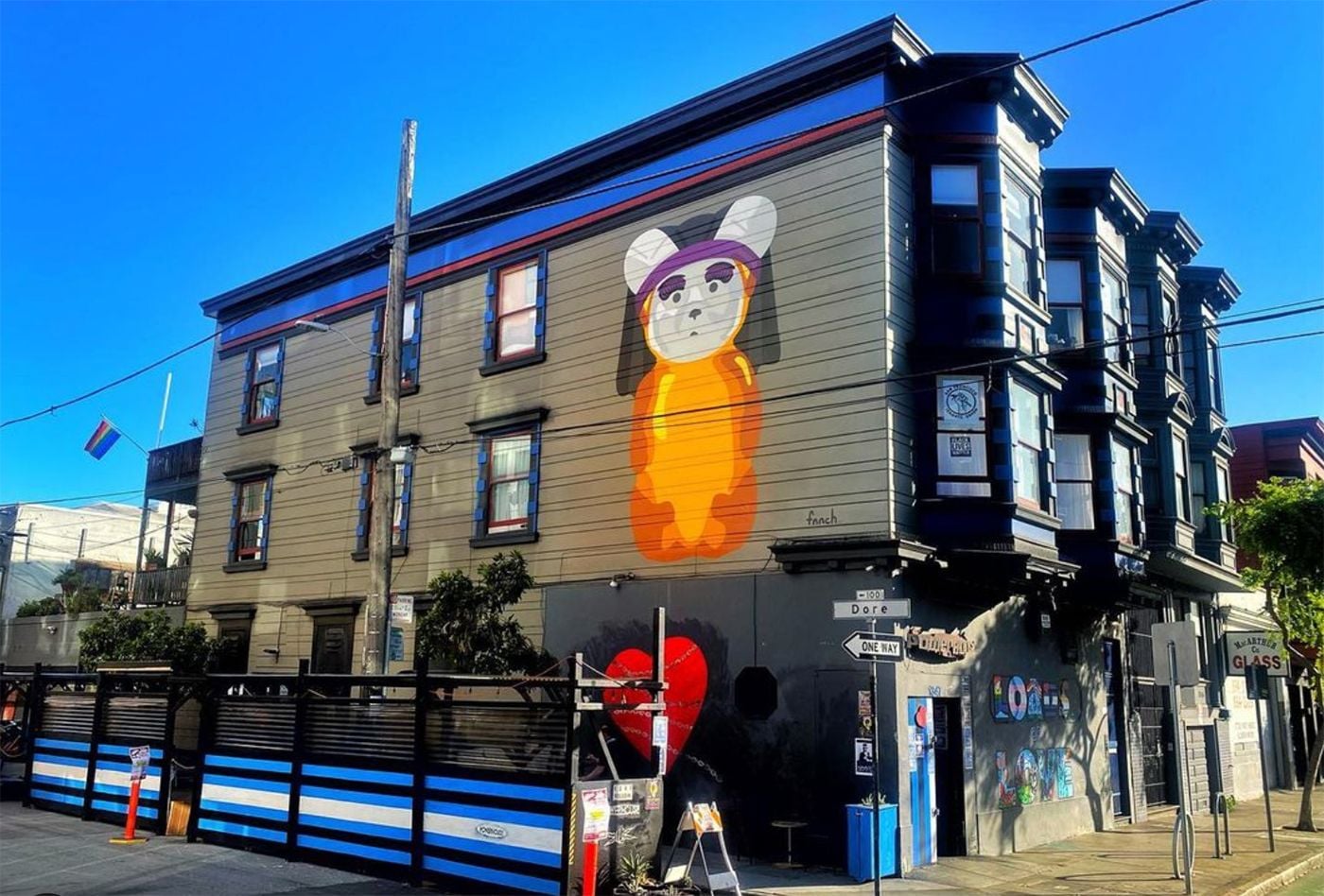 SF Street Artist Fnnch Paints 'Sister Honey Bear' Mural on SoMa's Powerhouse