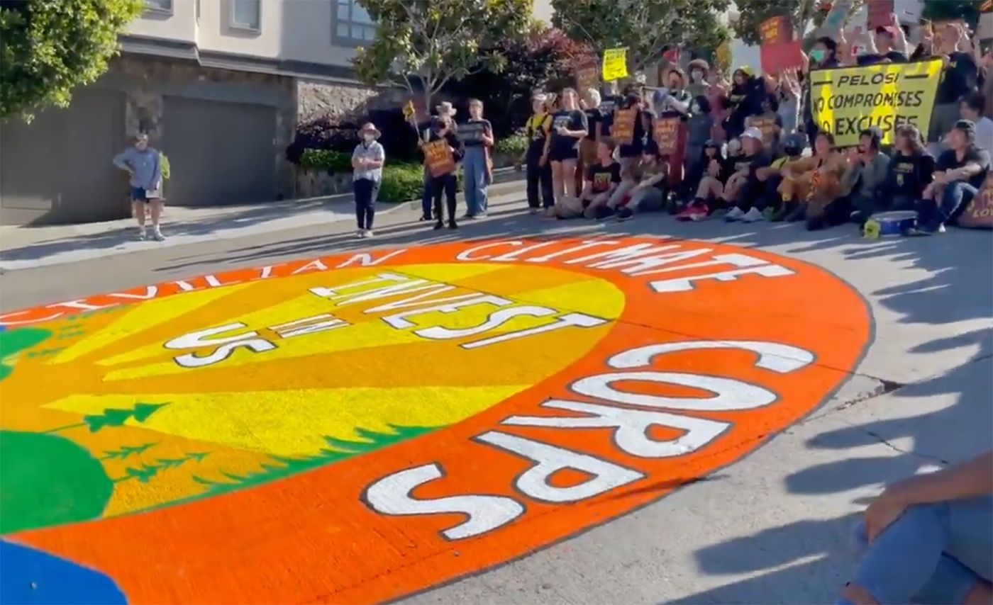 Around 100 Youth Climate Activists Marched From Paradise to Nancy Pelosi's Front Door, Demanding Action
