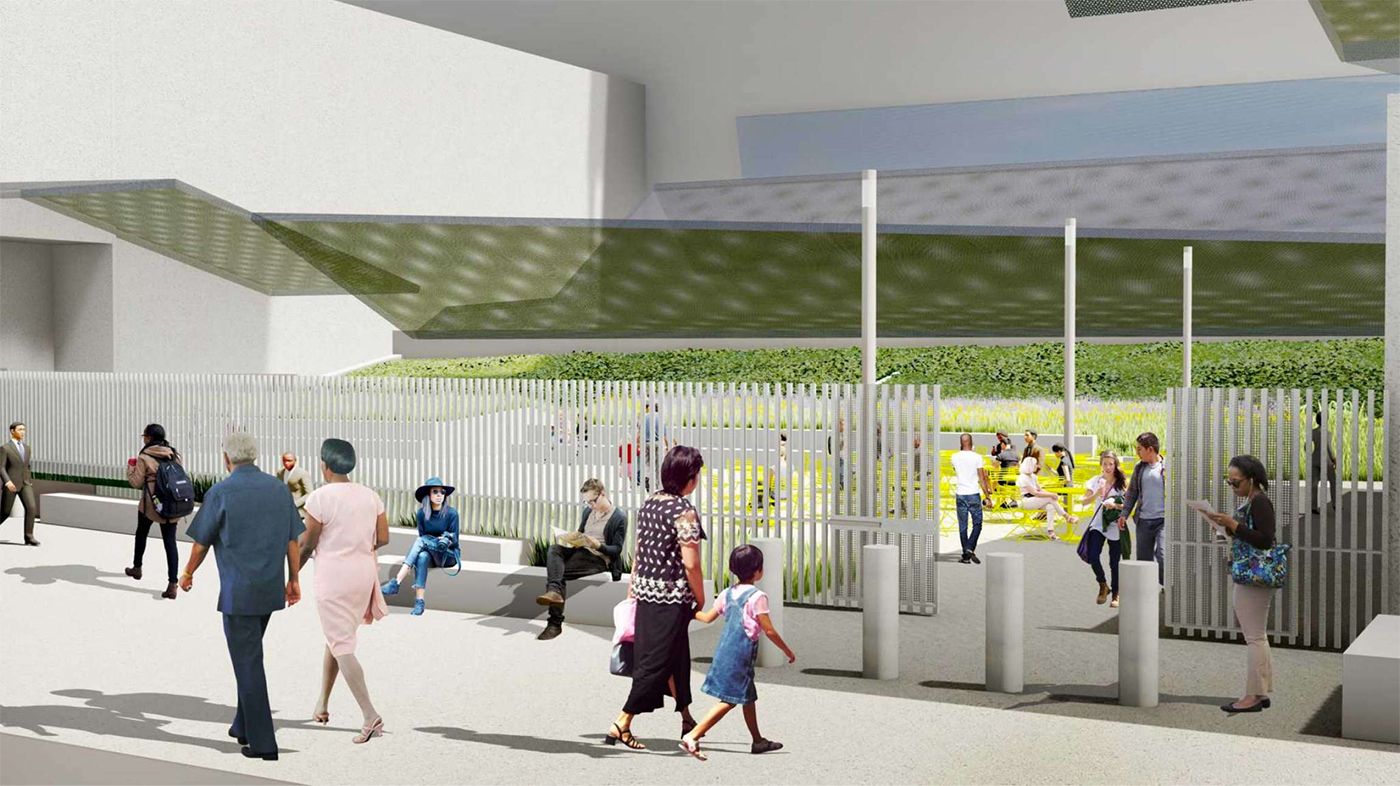 SF's Much Loved/Hated Federal Building Getting Fenced-In Plaza Makeover