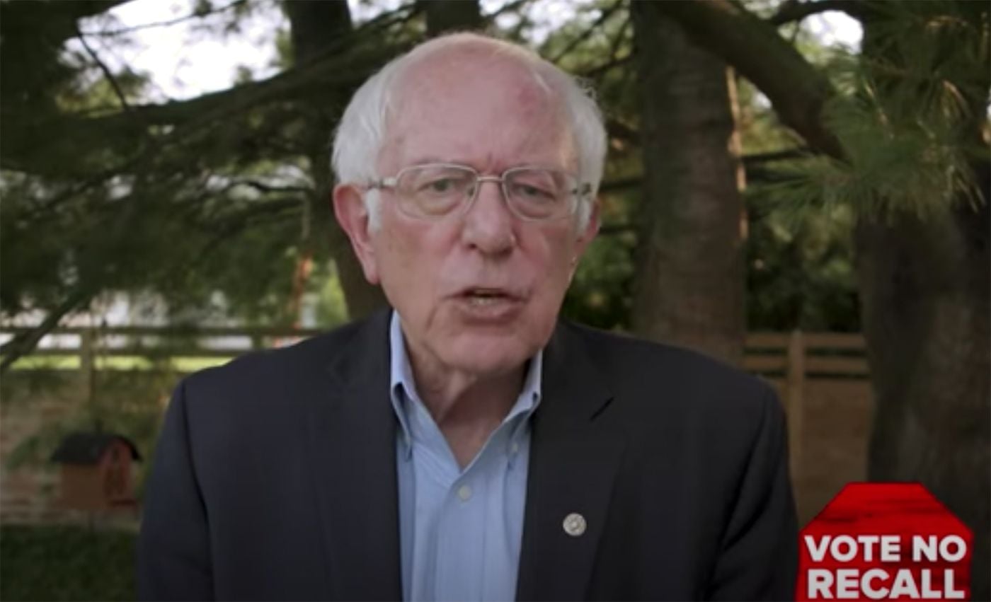 In New TV Ad, Bernie Sanders Says a Right-Wing California Governor Is 'the Last Thing We Need'