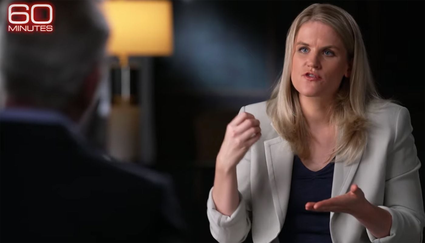 Facebook Whistleblower Who Shared Docs With Wall Street Journal Goes on '60 Minutes' to Spill More Dirt
