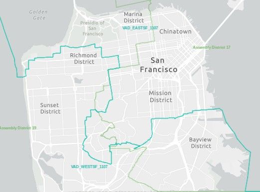 SF’s Proposed New State Assembly Map Draws Flak for Creating White-Majority District