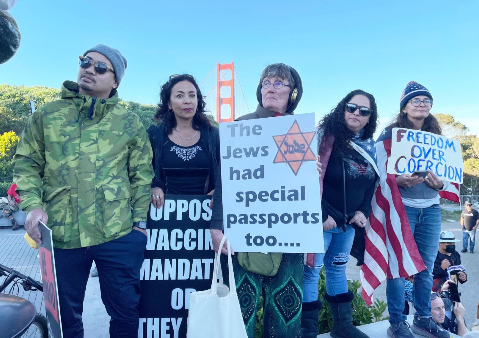 Anti-Vaxx Protest on Golden Gate Bridge Snarls Traffic, Leads to Five Injuries