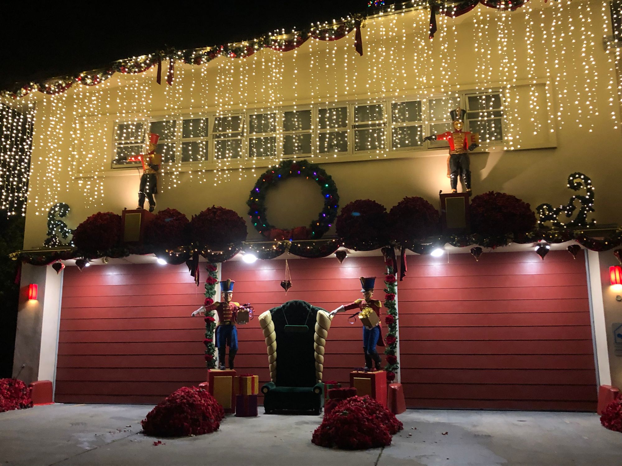 Mission District Fire Station With Snow Machine Giant Santa And 
