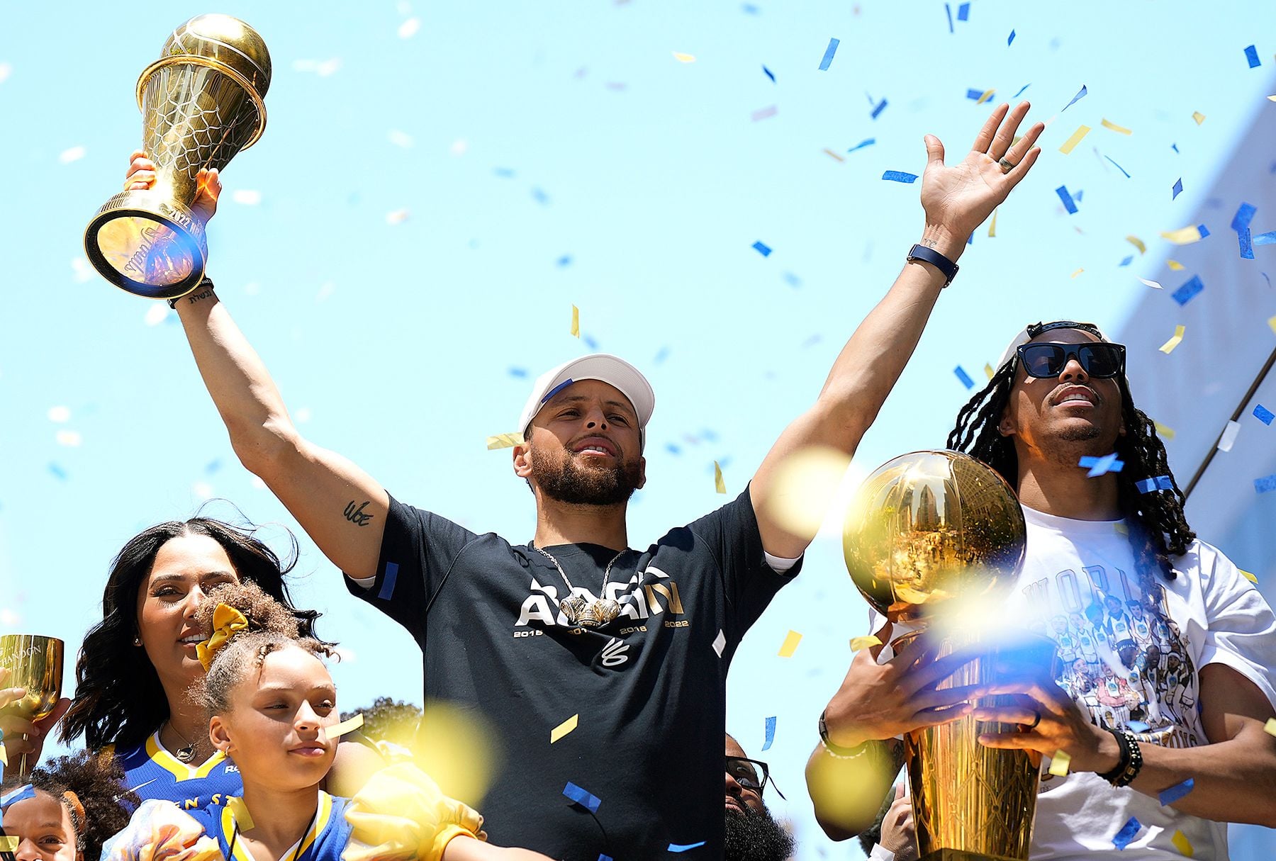 Photos From the Warriors' Victory Parade Up Market Street In San Francisco