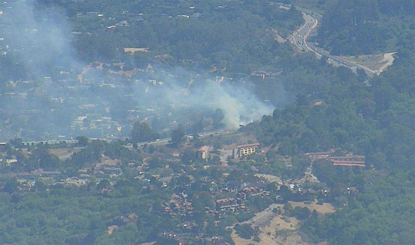 Day Around the Bay: Northbound 101 In Marin City Heavily Impacted By Fire
