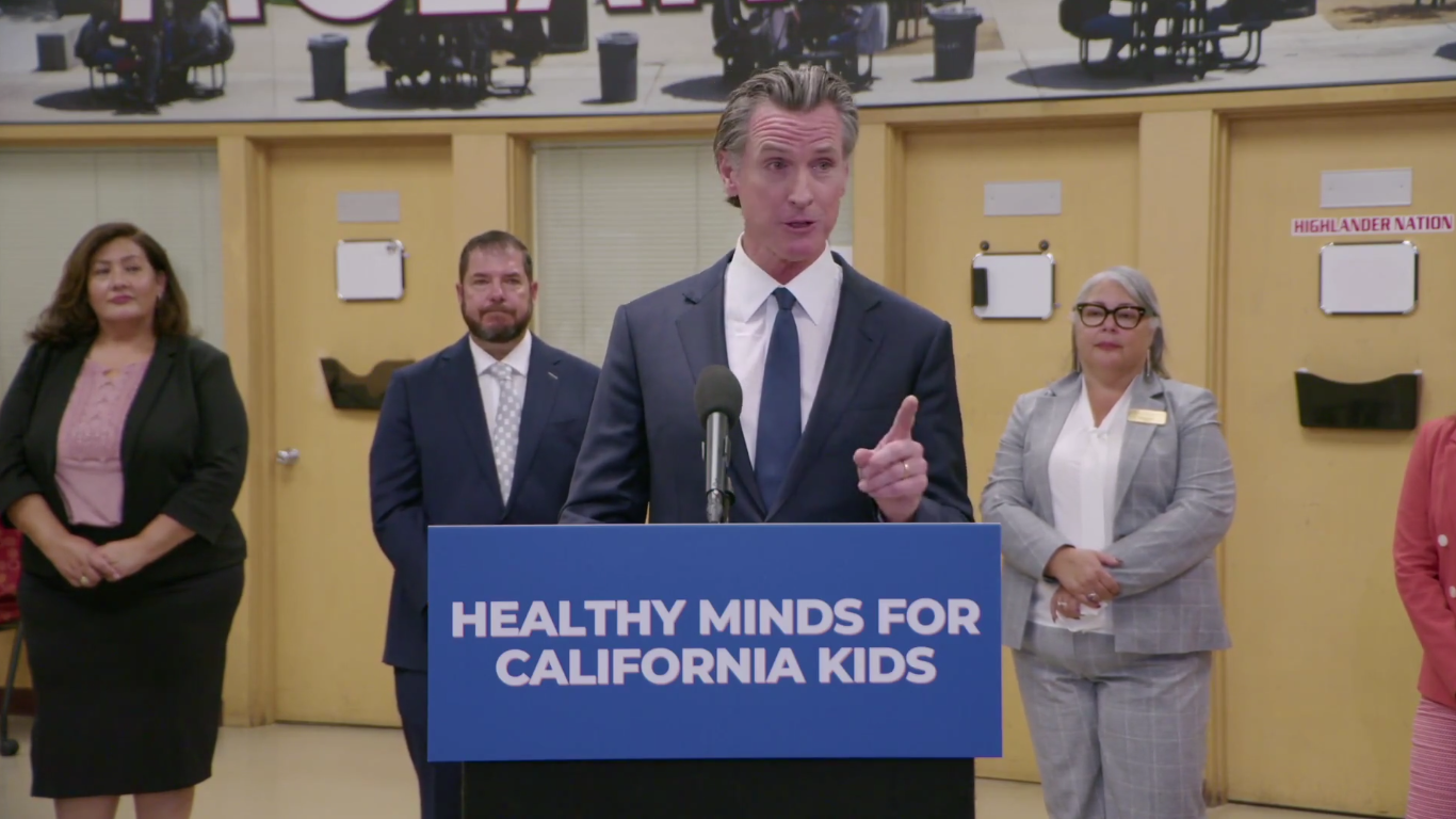 Newsom Unveils $4.7 Billion ‘Master Plan’ to Treat Mental Health Among Young People