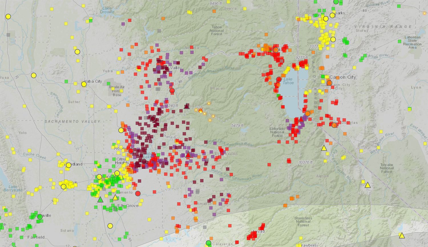 El Dorado Fire Map