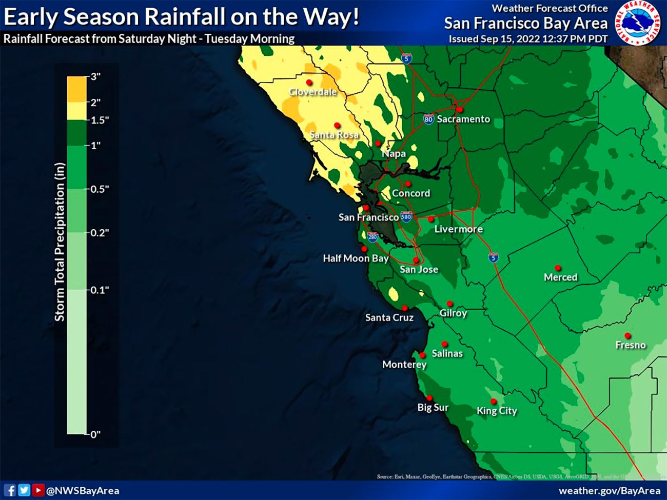 Parts of San Francisco and the North Bay Could See Over Two Inches of ...