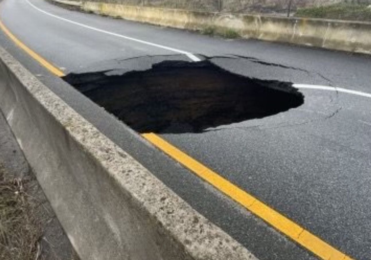 Video: Check Out Crazy-Big Sinkhole Shuts Down State Route 92 Near Half Moon Bay