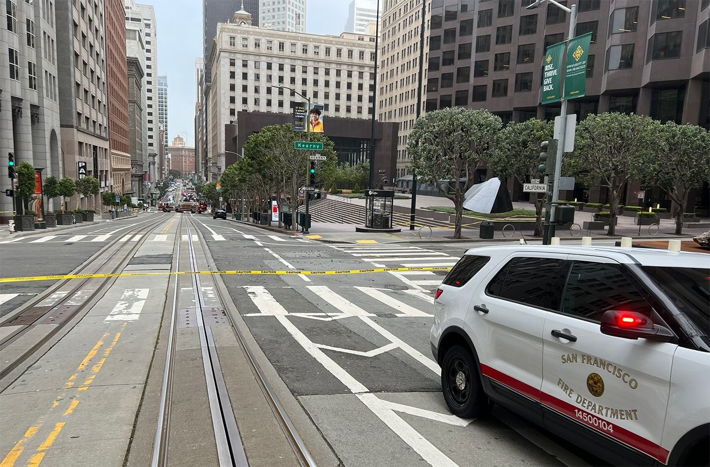 Glass Being Blown Off Downtown SF Tower 555 California Street, Shelter-In-Place Order Issued