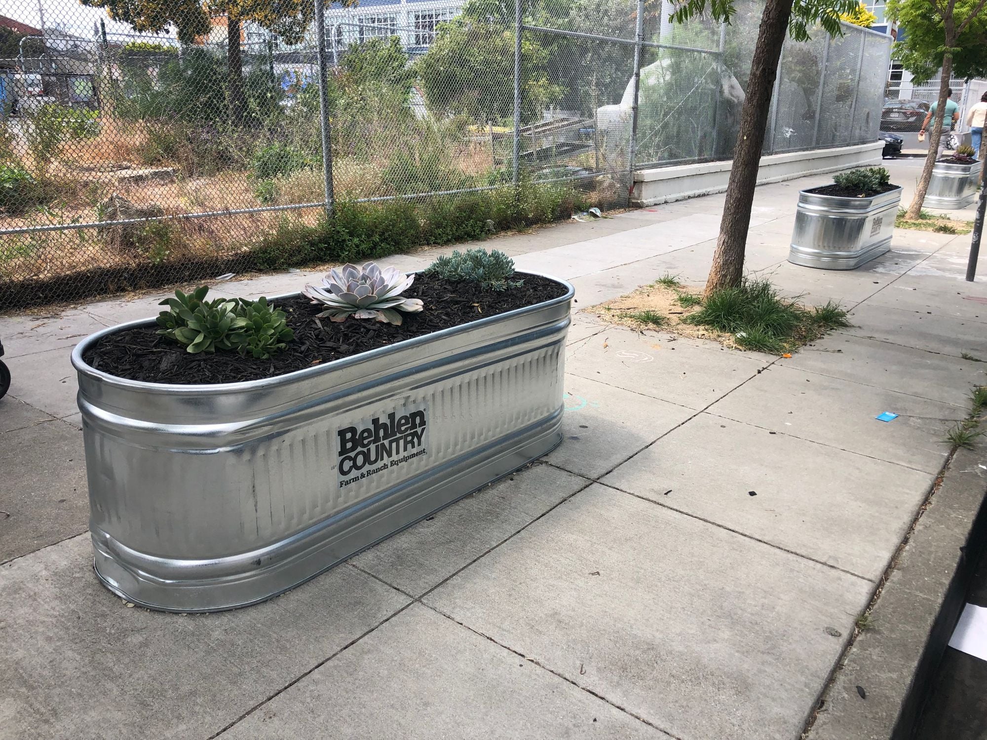 Fed-Up Neighbors Place Planters On Harrison Street Sidewalks to Deter Encampments