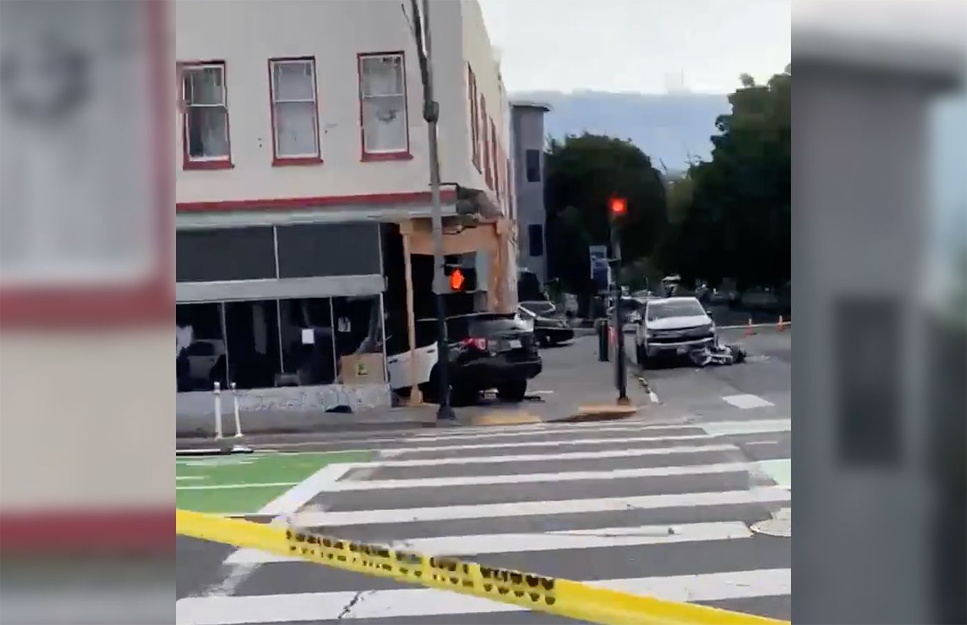 During Police Chase, SFPD Vehicle Crashes Through Storefront of Former Lucca Ravioli in Mission, Injuring Two