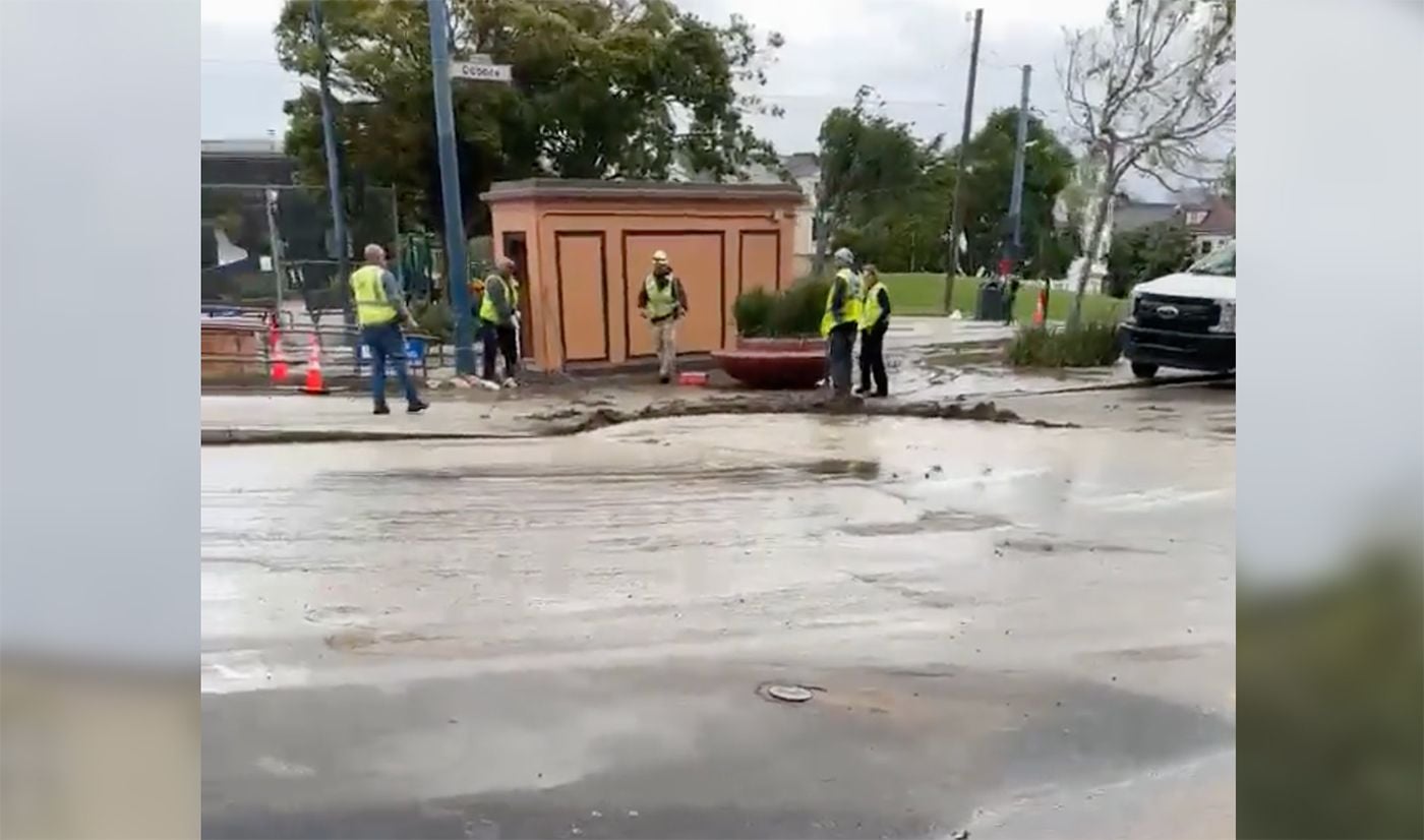 Gas and Water Main Leak Causes Disruption Near Duboce Park